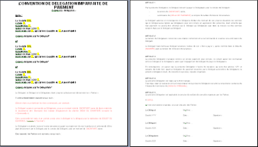 Contrat de délégation imparfaite de paiement