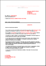 Lettre de demande d'application de la réserve de propriété