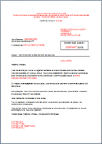 Lettre d'information d'action en justice